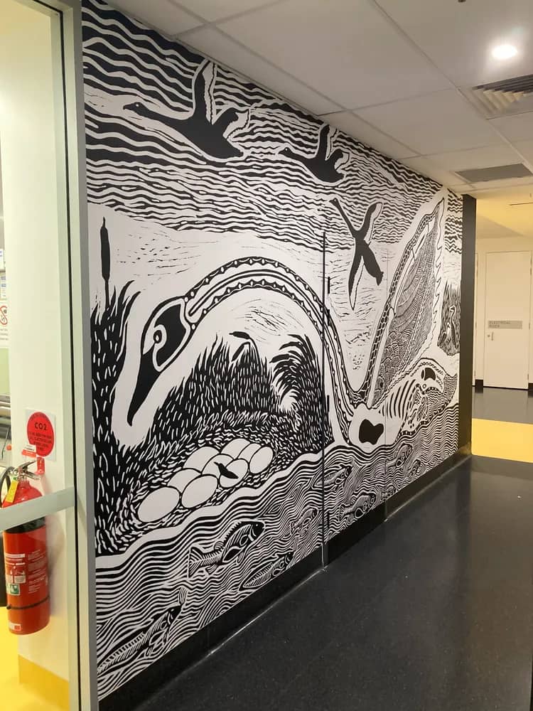 Large format exhibition and museum printed wall backdrops