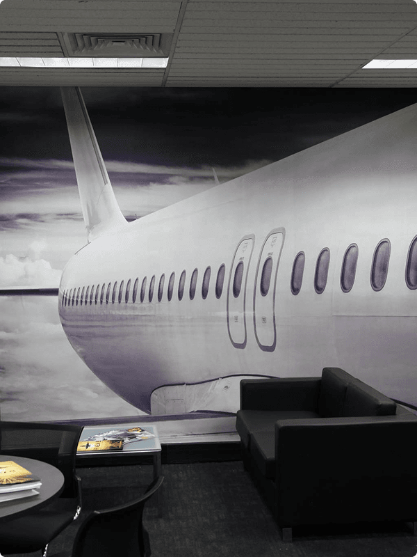 PRO wallpaper mural sample showing wide-panel seamless finish