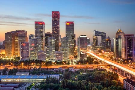Beijing, China skyline at the central business district.