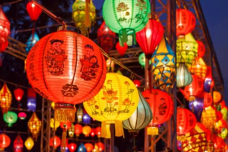 Asian lanterns in international lantern festival