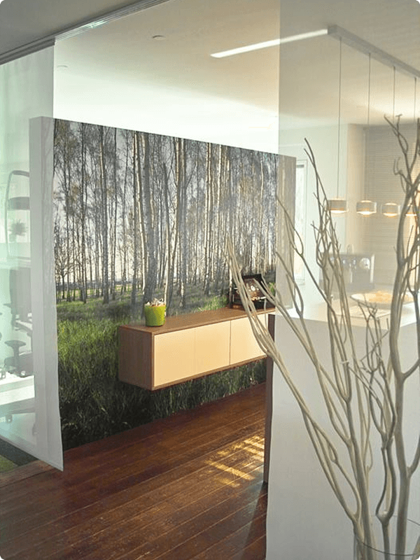 DIY wallpaper installation sample for home renovators