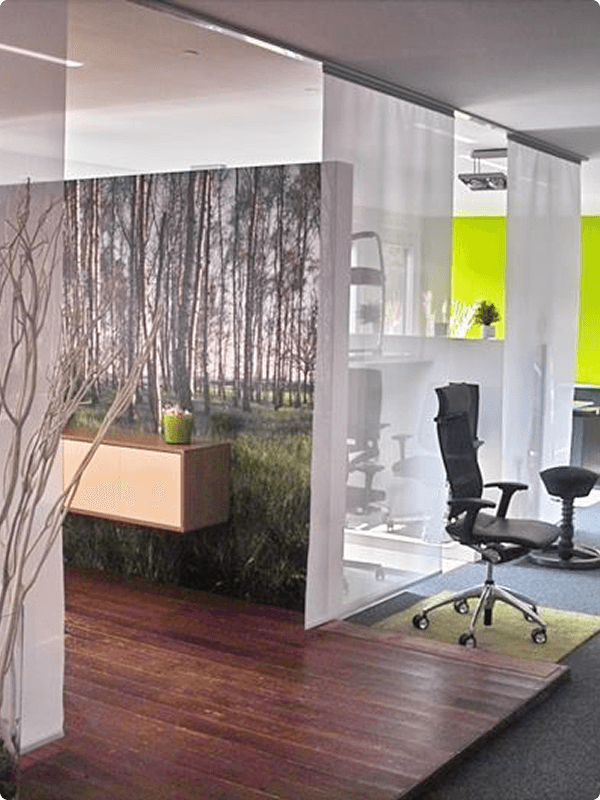 DIY custom wallpaper mural finish in a residential interior